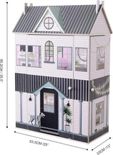 Olivia's Little World Dreamland Maison de poupée interactive en bois à 3 niveaux avec 13 accessoires de meubles de poupée Blanc TD-13632A