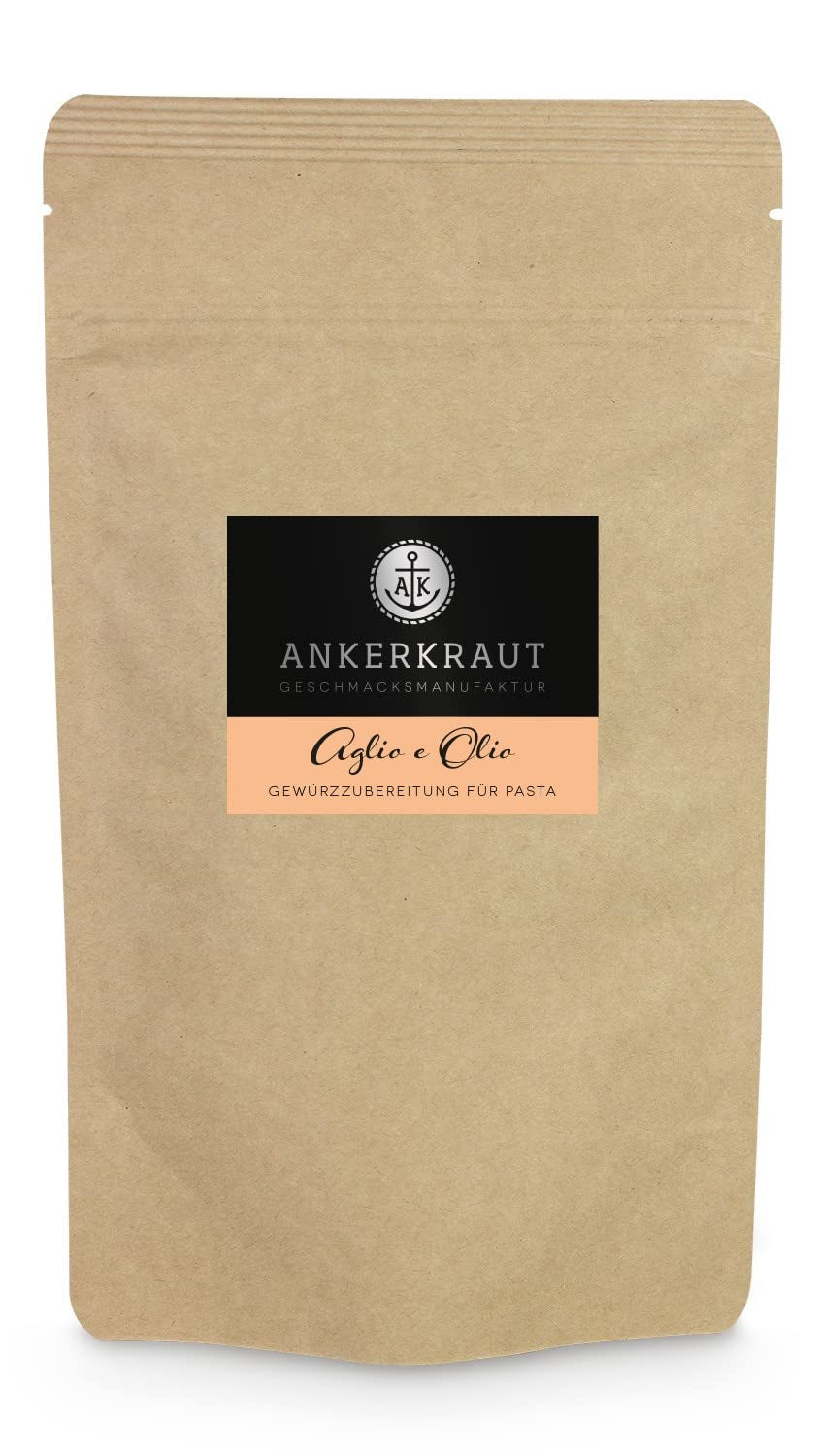 Ankerkraut Aglio e Olio, Gewürzmischung italienne pour pâtes et nouilles spaghetti classiques, 120g dans un sachet aromatique