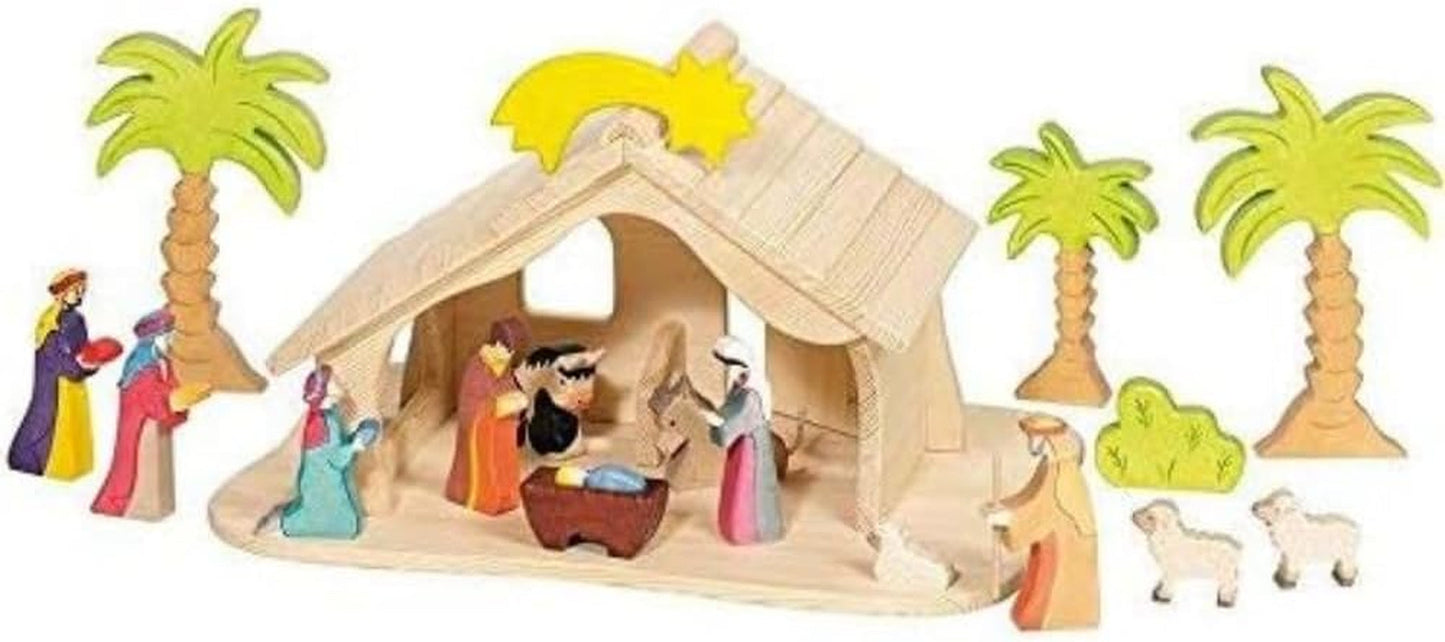 Holztiger Dollhouse avec étoile de Noël (pas de figurines, pas d'arbres)