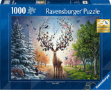 Ravensburger Puzzle 12001088 - Le cerf magique et les quatre saisons - Puzzle 1000 pièces pour adultes à partir de 14 ans Puzzle Naty Shop