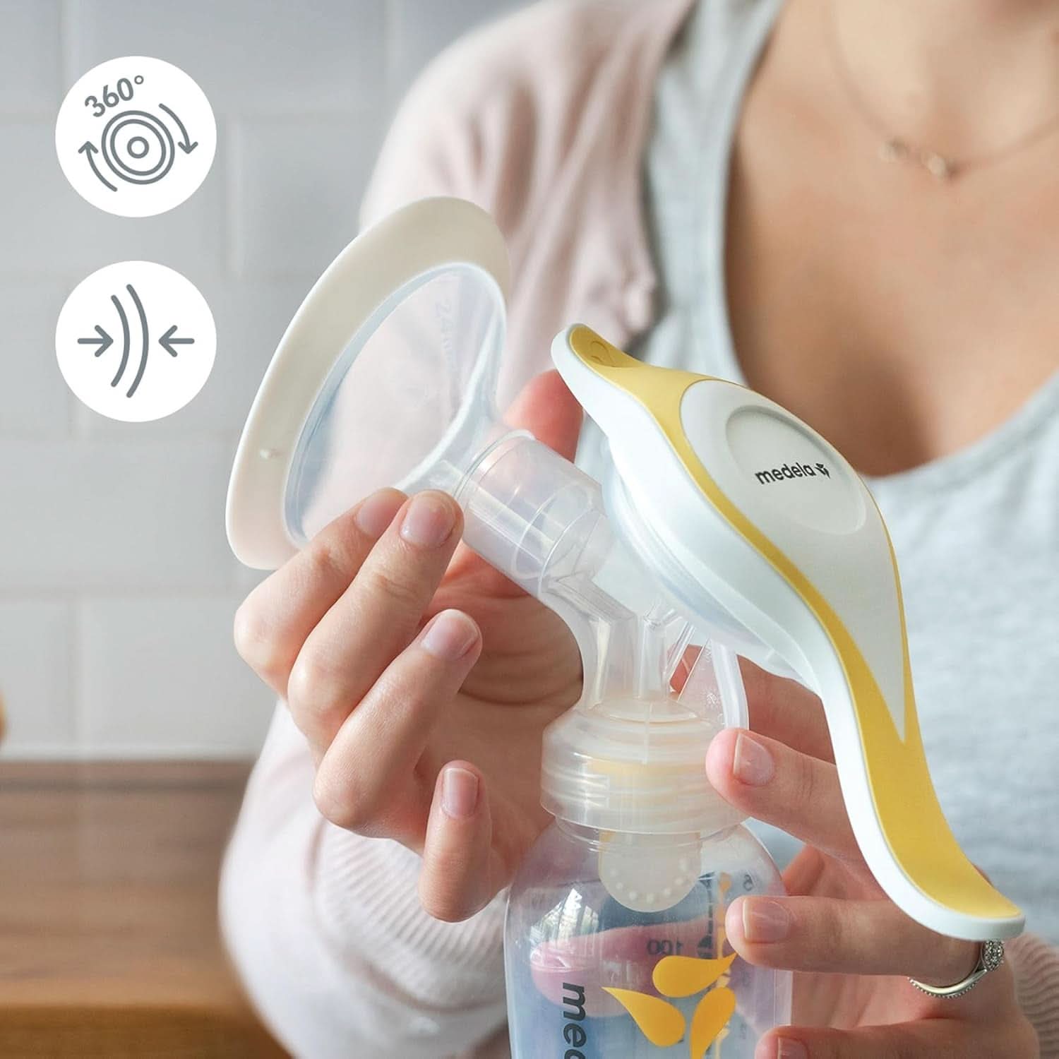 Tire-lait manuel Medela Harmony - Design suisse compact avec protections Personalfit Flex et technologie Medela 2-Phase Expression Accessoires Alimentation et Allaitement Bebe Naty Shop