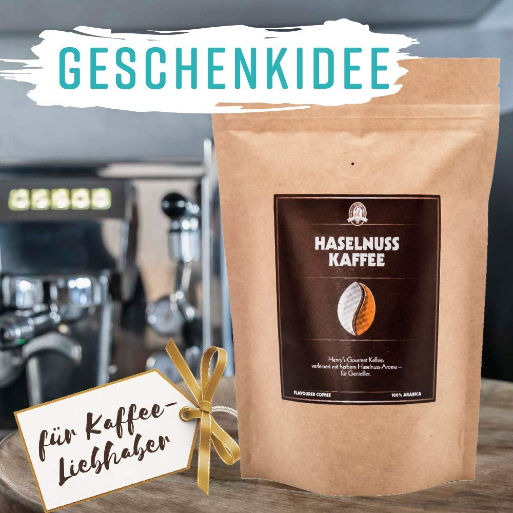 Henry's Hazelnut Coffee 1000g - Café gastronomique raffiné aux saveurs les plus raffinées - torréfié artisanalement - grains de café de qualité supérieure