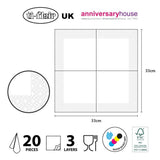 Anniversary House Tiflair Serviettes de table, imprimé léopard, 3 épaisseurs, multicolore, 33 cm