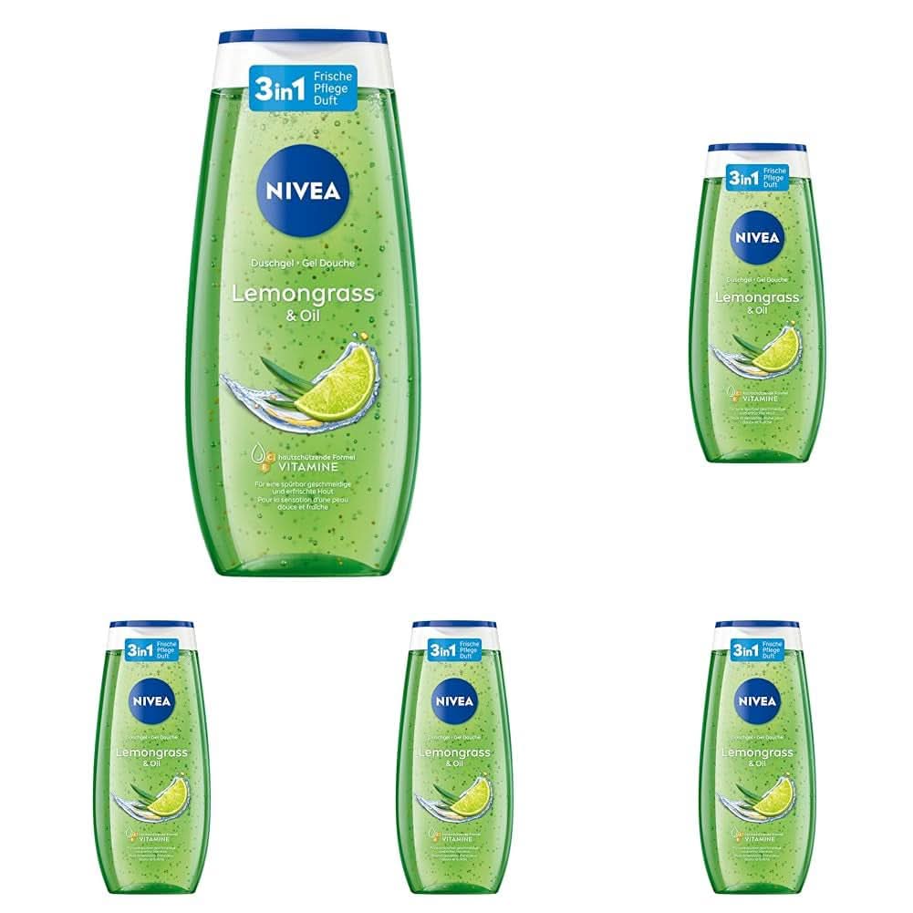 NIVEA Gel douche Citronnelle Et Huile, 250 ml Douche et bain Naty Shop 5 pièces x 250 ml