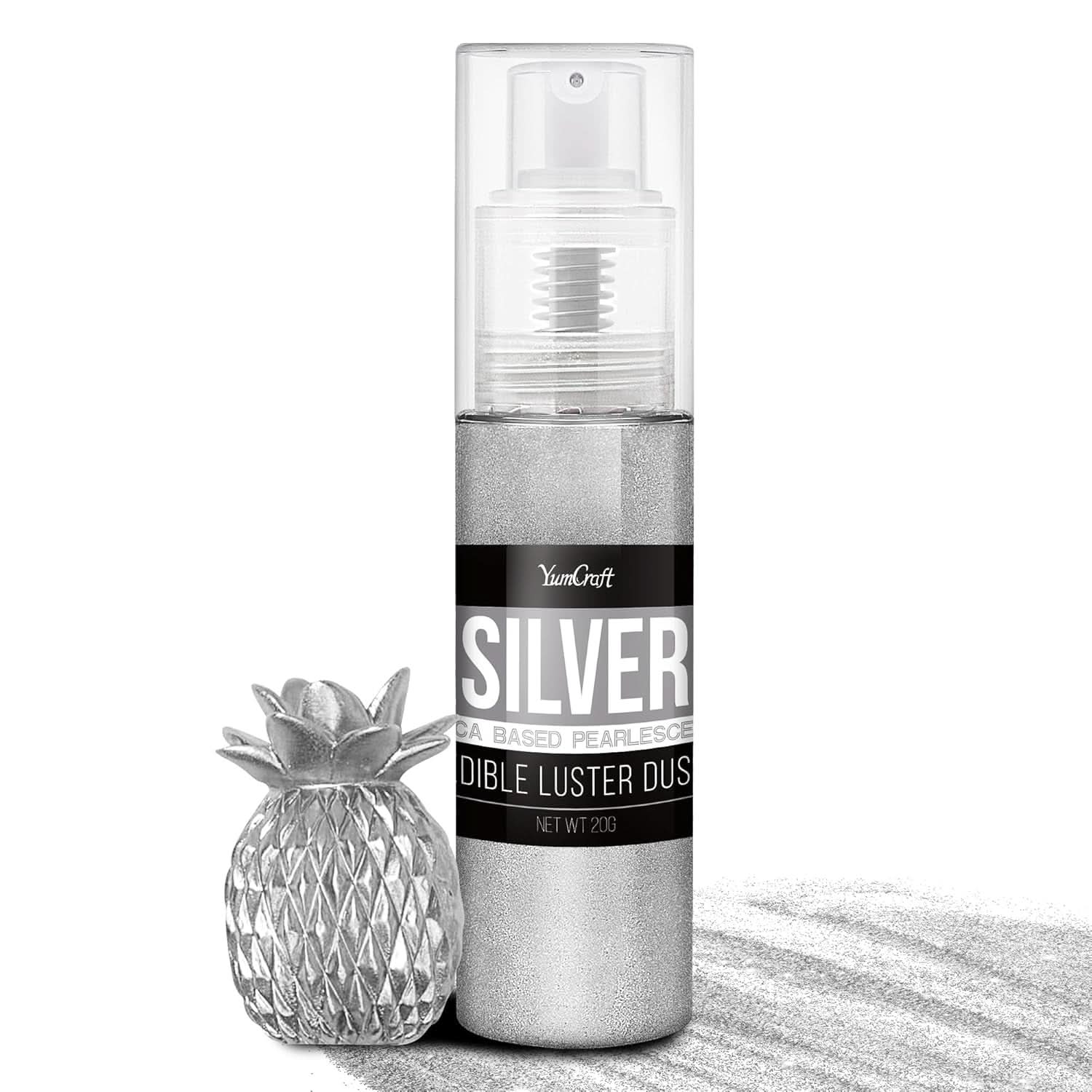 Spray pailleté comestible, 20 grammes Naty Shop Silver