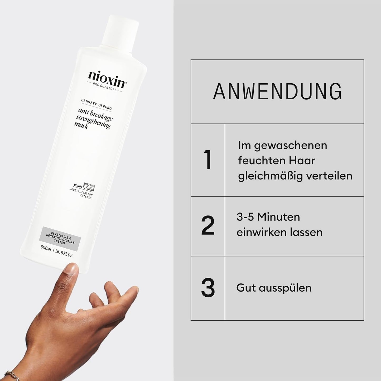 Nioxin Density Defend Anti-Breakage Strengthening Hair Mask - Masque capillaire hydratant contre la casse, soin capillaire sans rinçage à la vitamine C Masque capillaire Naty Shop