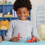 SPIDEY et SES AMAZING FRIENDS Marvel Spidey Motorcycle Figure Jouet pour garçons et filles à partir de 3 ans Figurines d'action Naty Shop