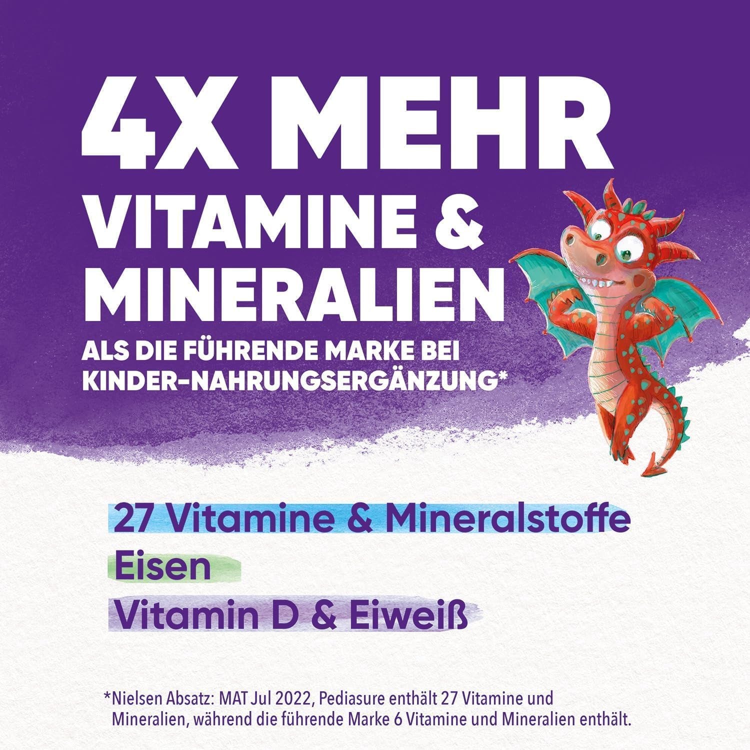 Pediasure Dragon's Power, Complément nutritionnel pour enfants à partir de 1 an, 27 vitamines et minéraux Naty Shop