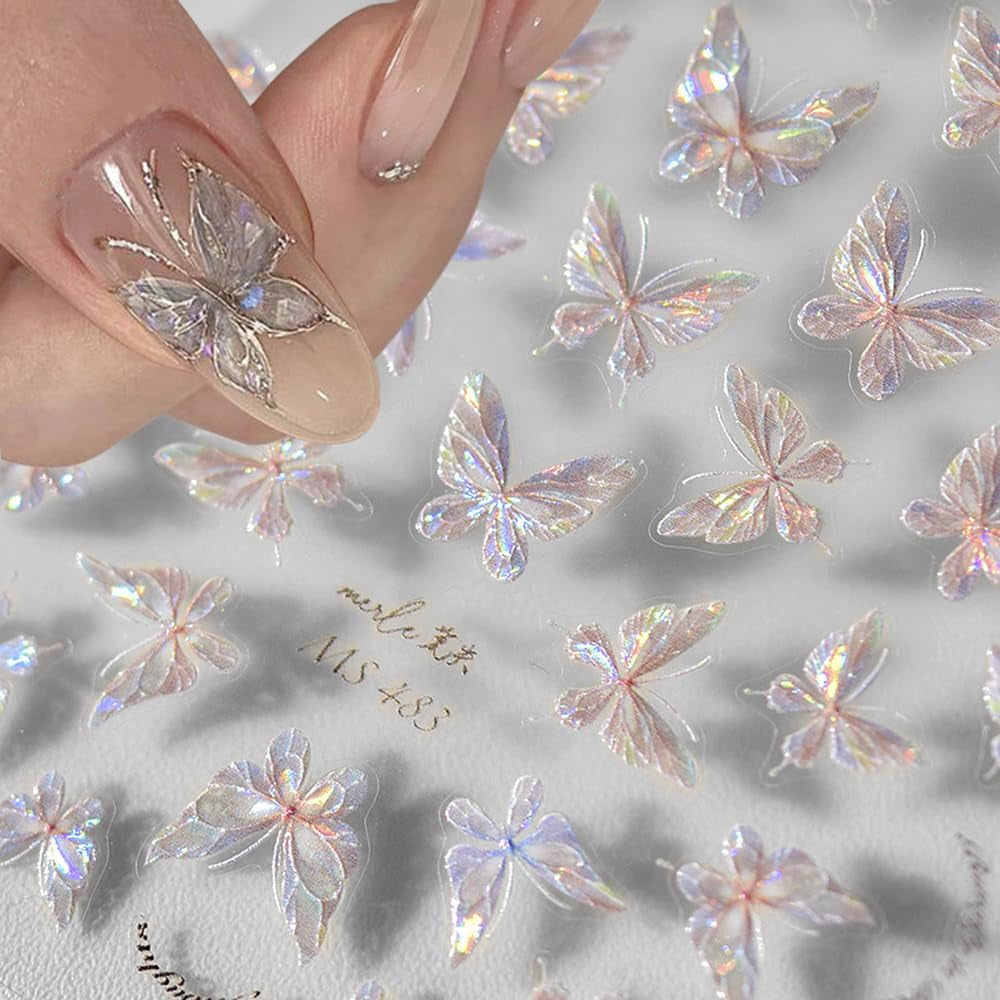 Autocollants pour ongles Aurora Shell, autocollants pour ongles, autocollants pour ongles, autocollants pour ongles Rosa Laser, autocollants pour ongles pour femmes, design de ongles, accessoires pour ongles, Nail Art