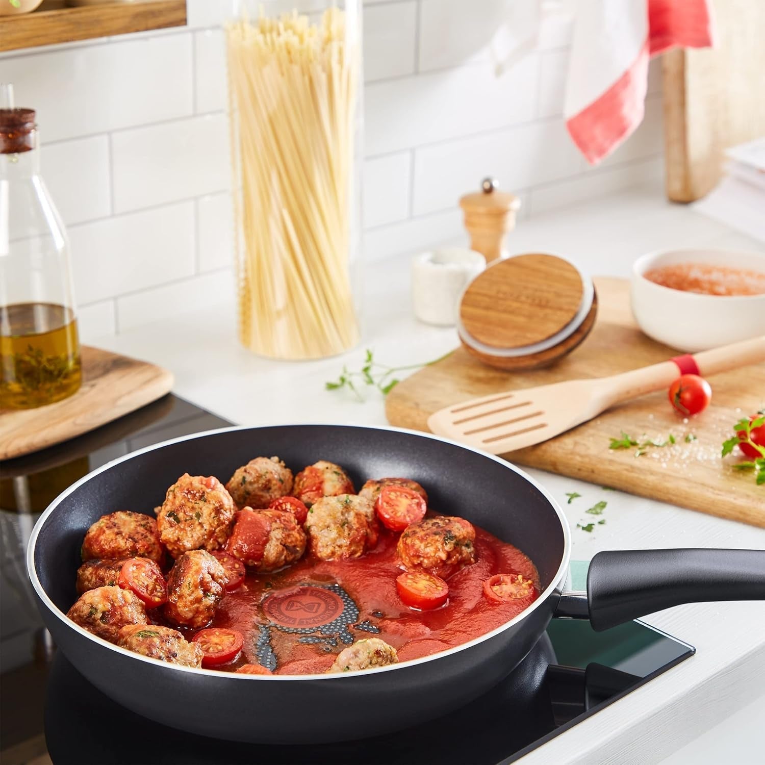 Tefal C27808 Poêle Generous 32 cm, revêtement antiadhésif, fond Thermo-Fusion, tous types de plaques à induction, casseroles et poêles Naty Shop