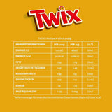 Barres de chocolat blanc Twix ; caramel, biscuits, chocolat blanc ; plusieurs paquets de chocolats ; 5 barres (5 x 46 g)