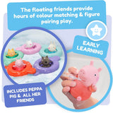 Tomy Toomies Peppa's Pool Party - 5 tasses avec anneau de connexion avec 5 jouets pour enfants Peppa Pig & Friends Water Squirter - jouets de bain +18 mois - Jouets de bain et jouets de piscine pour enfants Bebe Toys Naty Shop
