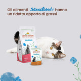 Almo Nature Functional - Stérilisé - Aliment humide pour chat adulte et senior, stérilisé ou peu actif - au cabillaud et au poulet - Faible en gras, hydratant - 70g (paquet de 6)