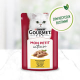 Gourmet Mon Petit Intense Nourriture humide pour chat, variété volaille, paquet de 8 (8 x 6 sachets de 50 g chacun)