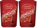 Chocolat Lindt | Cornet de chocolat au lait LINDOR | 500g | 38 boules de chocolat au lait fourrées fondantes | Cadeau chocolat