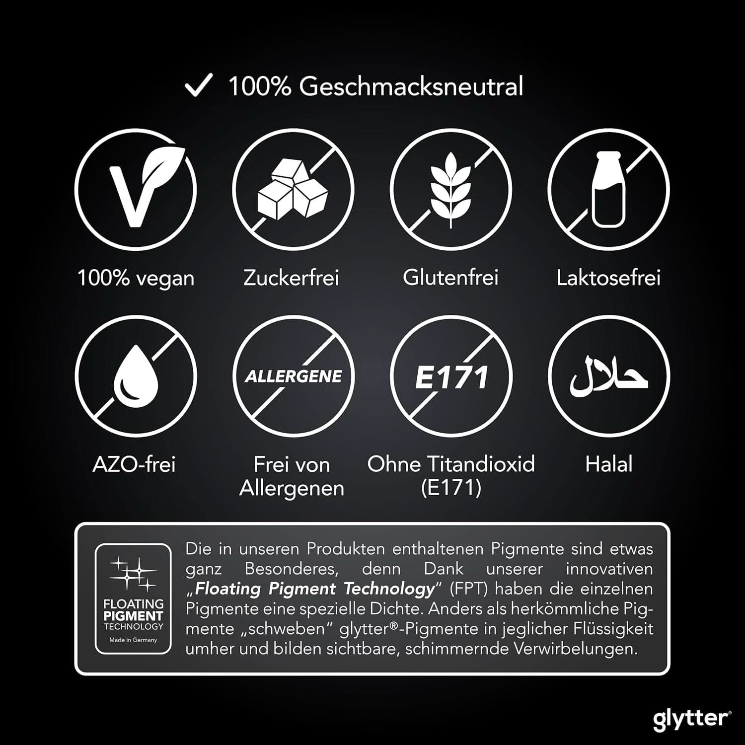 Glytter, Paillettes comestibles pour boissons et liquides, 10 grammes Glitter Naty Shop