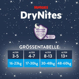 DryNites Couches absorbantes pour énurésie nocturne pour garçons de 4 à 7 ans (17 à 30 kg), paquet mensuel géant, 64 unités