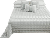 PETTI Artigiani Italiani - Couvre-lit simple, housse double face, housse à ressorts, bleu nuit, blanc, 100% Made in Italy Couettes et couettes Naty Shop Gris Taille de lit 140 (240X260 Cm)