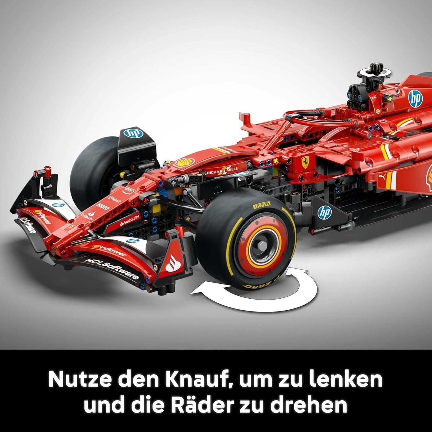 LEGO Technic Ferrari SF-24 F1 Race Car - Modèle réduit de voiture pour adultes - Ensemble de collection Formule 1 - Moteur V6, boîte de vitesses, direction et DRS à l'échelle 1:8 - Cadeau pour les fans de sports mécaniques et de voitures de course 42207 Jeux de construction Beuche den LEGO-Store
