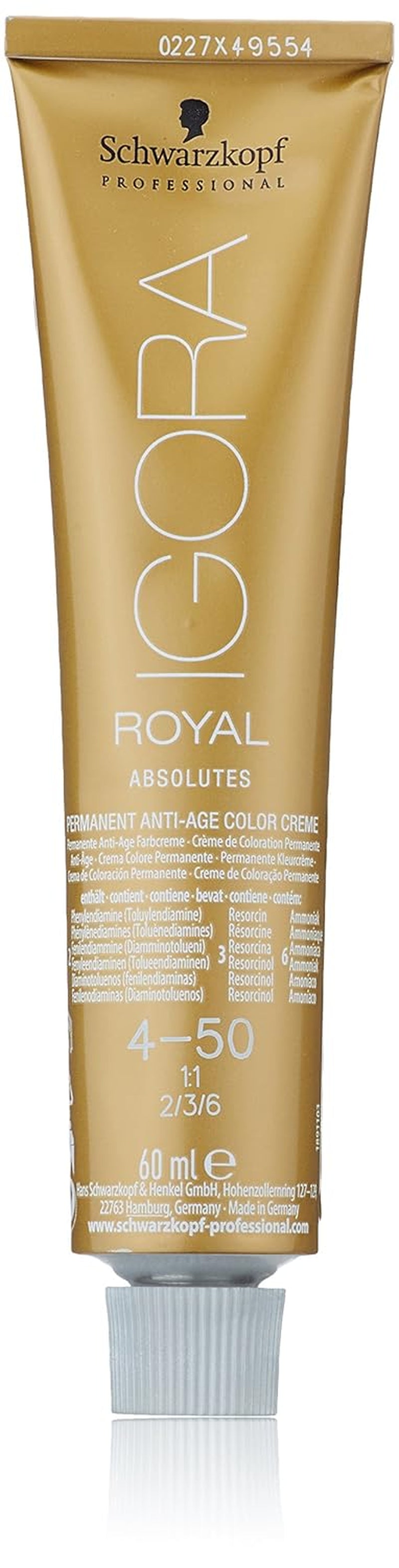 Igora Royal Absolute Age Blend Coloration pour cheveux, 7-560 Blond chocolat doré moyen, 60 ml Naty Shop Coloration capillaire 4-50 Brun doré naturel moyen 60 ml (1 paquet)