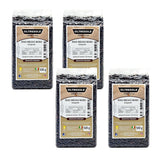 Riz italien à grains entiers, riz non raffiné à haute teneur en fibres, idéal pour les salades de riz créatives et les plats sains, emballé sous vide, 4 paquets x 500 g