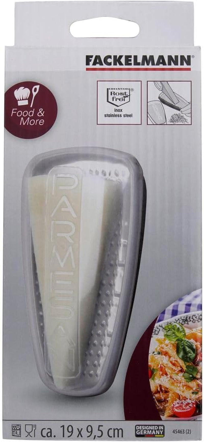 FACKELMANN Food&More 45463, Râpe à parmesan en inox avec boîte fraîcheur Eplucheur Naty Shop