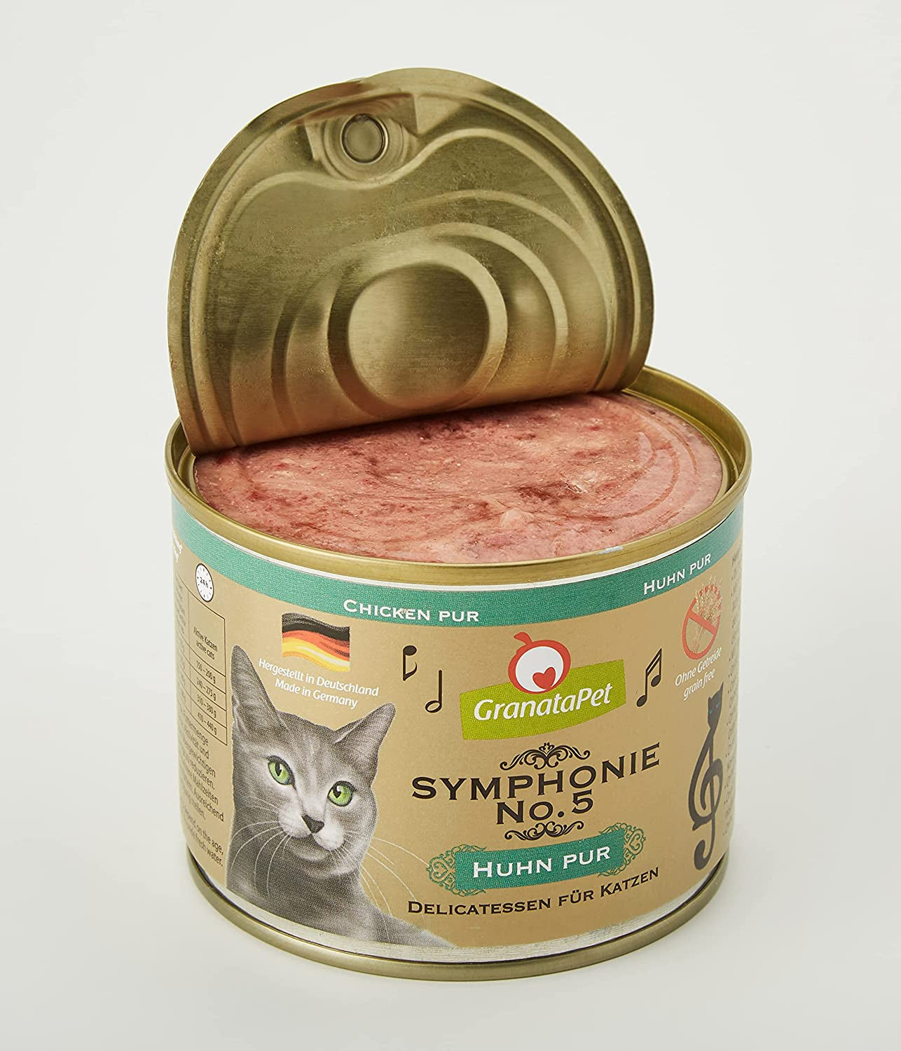 GranataPet Symphony No. 5 Pure Poulet, nourriture pour chat sans céréales ni sucre, filets en gelée naturelle, nourriture humide délicate pour chat, 6 x 200g