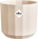 Pot rond elho Facet 23cm - pour l'intérieur - 100% plastique recyclé - Ø 22,7 x H 20,4 cm - Rose/Rose amande