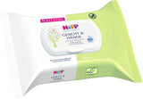 HiPP Baby Lingettes humides douces pour le visage et les mains, paquet de 12 (12 x 20 pièces)