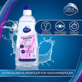 CARE + PROTECT - Produit de rinçage universel Extra Shine pour lave-vaisselle / Pour tous les lave-vaisselle / Séchage rapide / 500 ml Détergents de cuisine Naty Shop