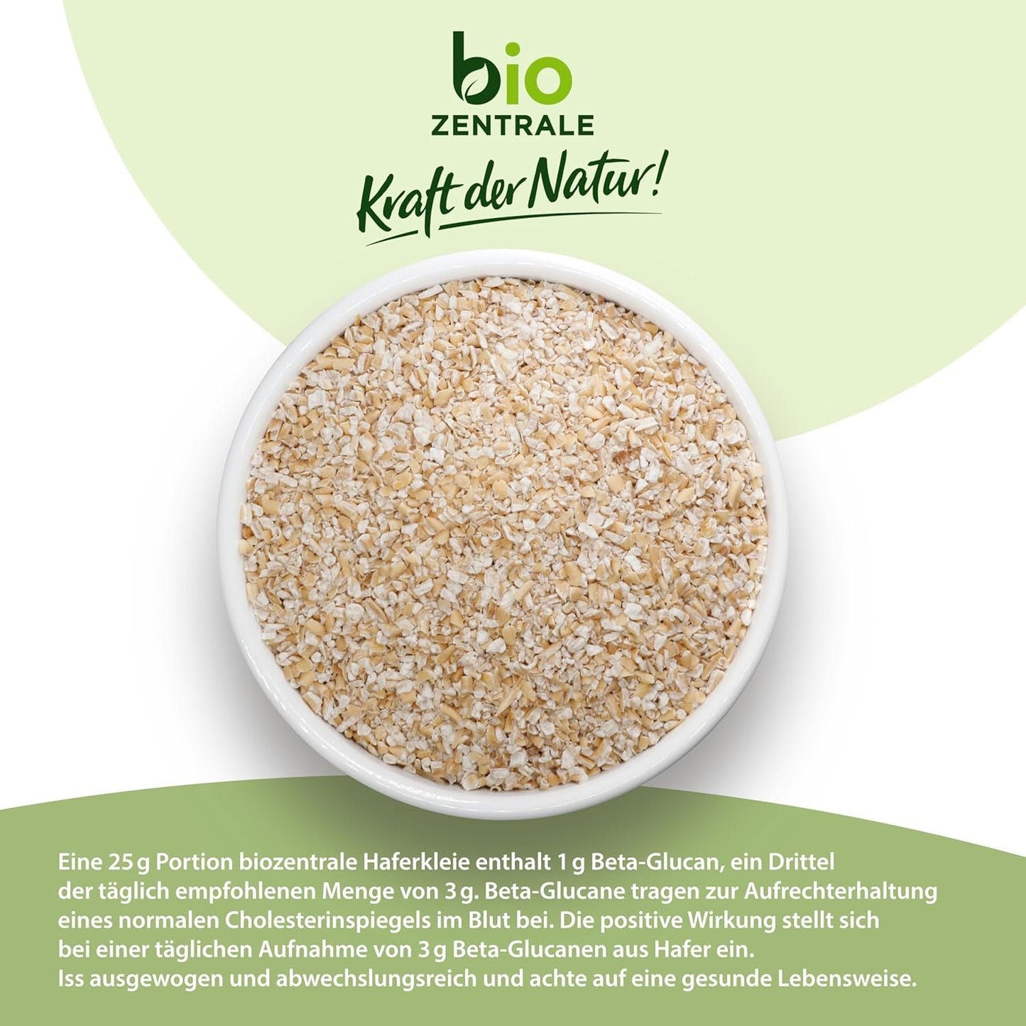 Son d'avoine bio Biocentral 1 kg | Forfait avantageux | Source de protéines riche en fibres | Naturellement végétalien | De l'agriculture de l'UE | Faible teneur en sucre