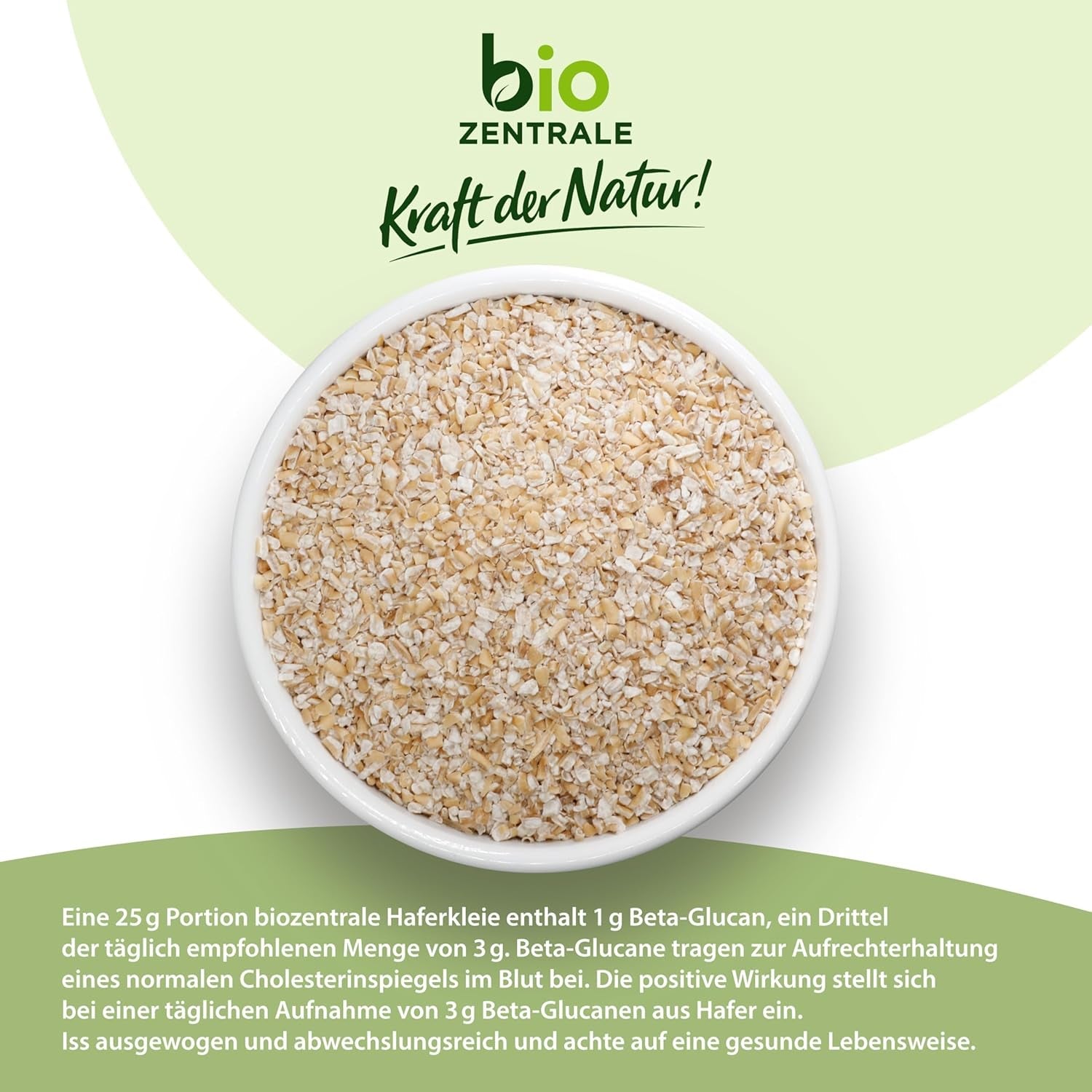 Son d'avoine bio Biocentral 1 kg | Forfait avantageux | Source de protéines riche en fibres | Naturellement végétalien | De l'agriculture de l'UE | Faible teneur en sucre