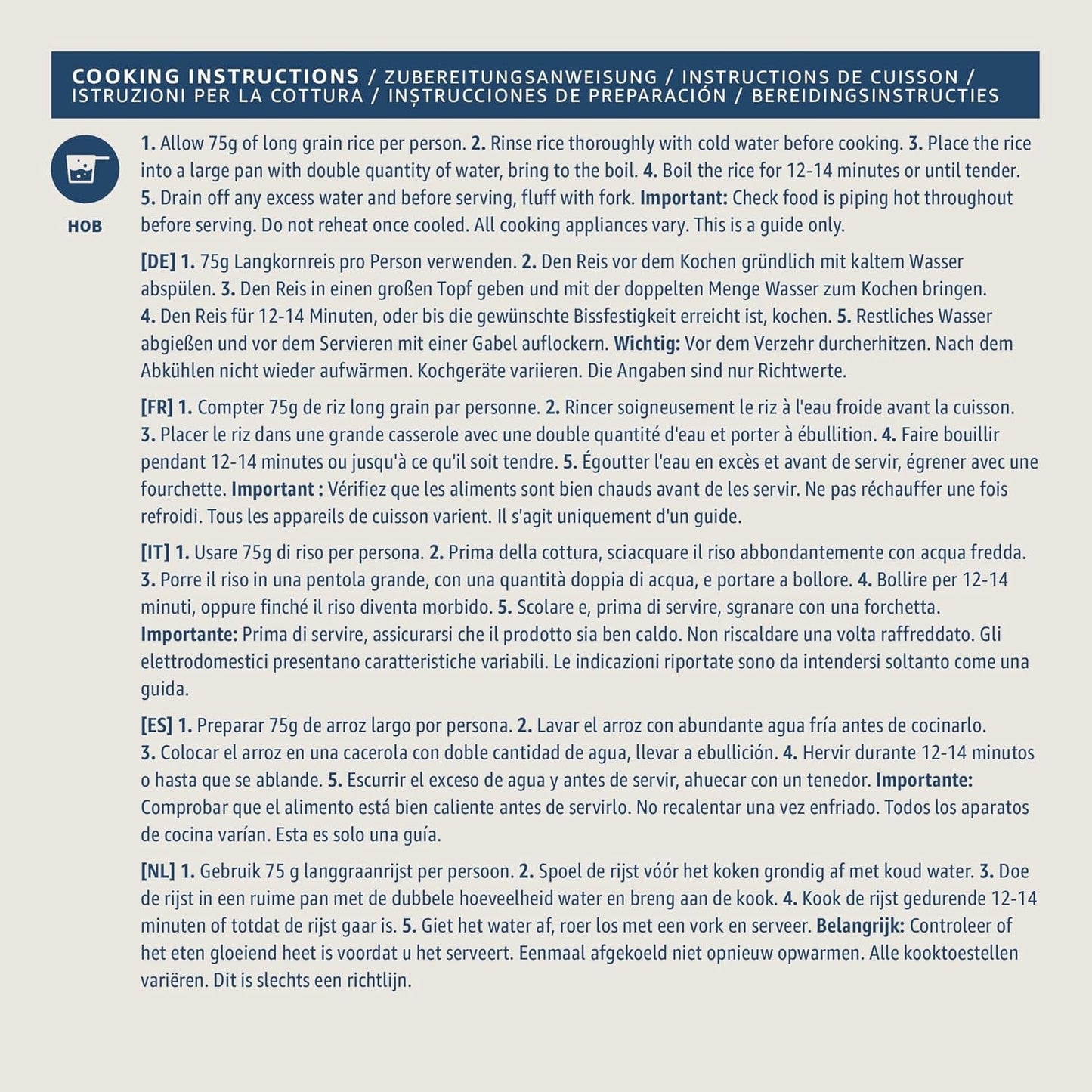 Riz à grains longs pré-cuit d'Amazon, 1 kg