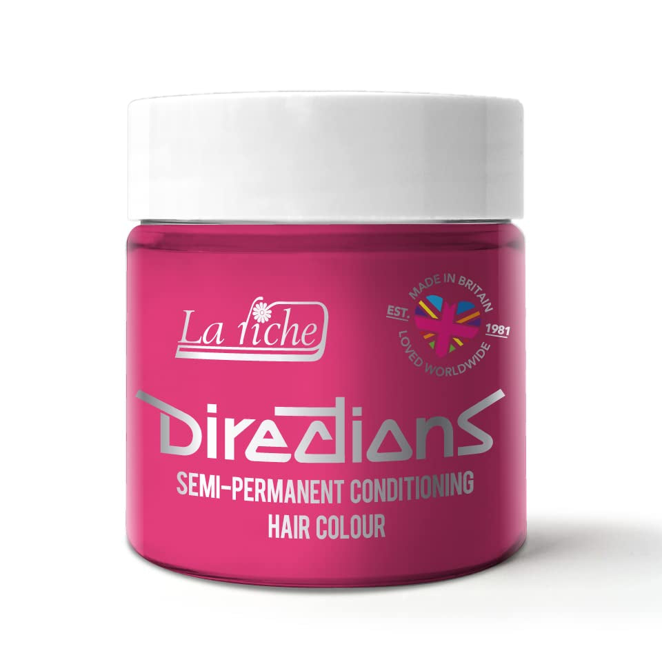 Directions Coloration Semi-Permanente 88ml - Teinture Cheveux Orange Fluorescent Naty Shop Oeillet Rose 100 Ml (1 pack)