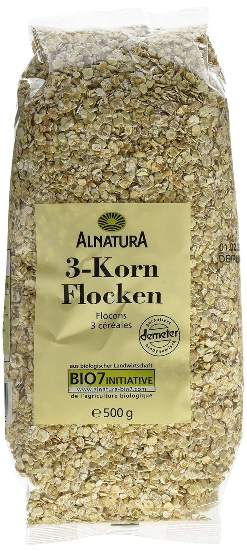 Bio 3-Korn Flocken, 500 G Céréales Naty Shop Default Title