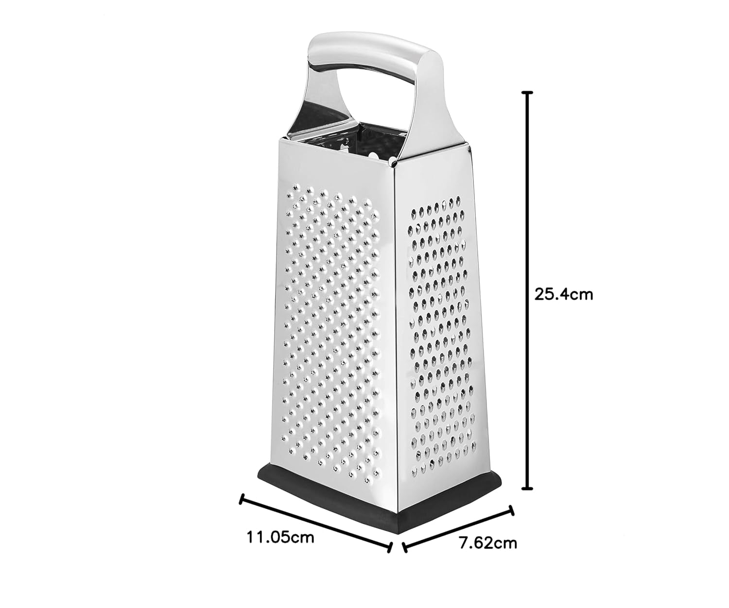 Éplucheur Naty Shop râpe à fromage carrée robuste en acier inoxydable avec base antidérapante