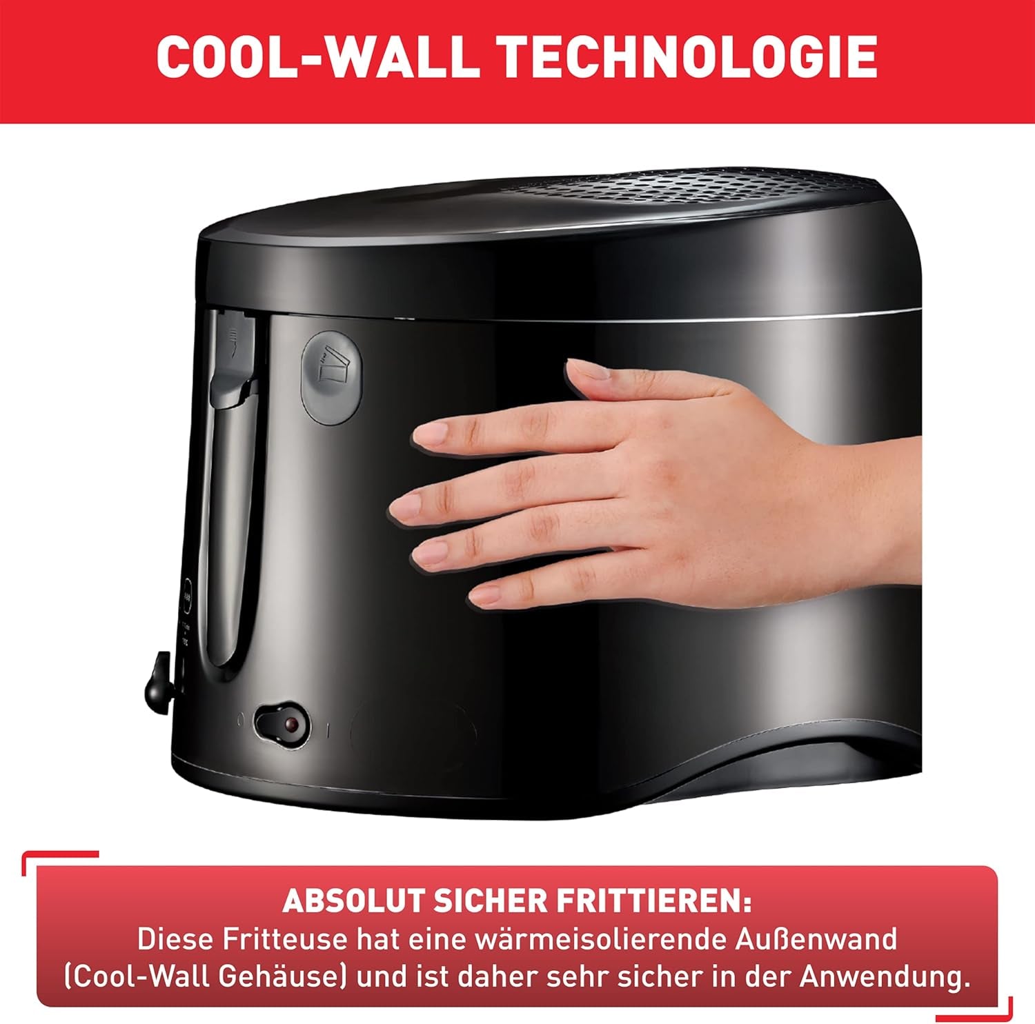 Friteuse Tefal Maxi Fry, technologie Cool Wall, 1,2 Kg, thermostat réglable Électroménager Naty Shop