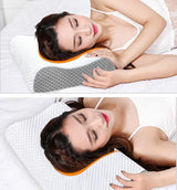 Ecosafeter Oreiller en mousse à mémoire de forme Oreiller de soutien cervical Oreiller ergonomique pour différentes positions de sommeil avec housse amovible Oreillers orthopédiques cervicaux Naty Shop