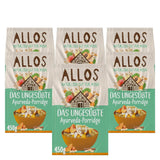 Allos Porridge non sucré aux figues et framboises, Coffret 6 x 500 grammes Céréales Naty Shop Porridge Ayurveda