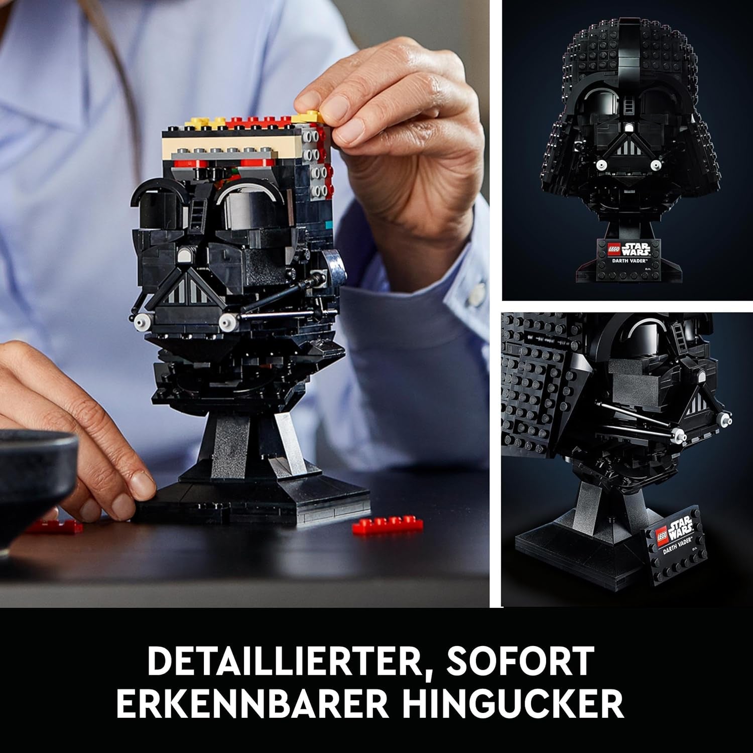 LEGO Star Wars Kit de construction de casque de Dark Vador pour adultes, idée cadeau pour homme, femme, lui ou elle, modèle de collection à construire et à exposer 75304 Jeux de construction Besuche den LEGO-Store