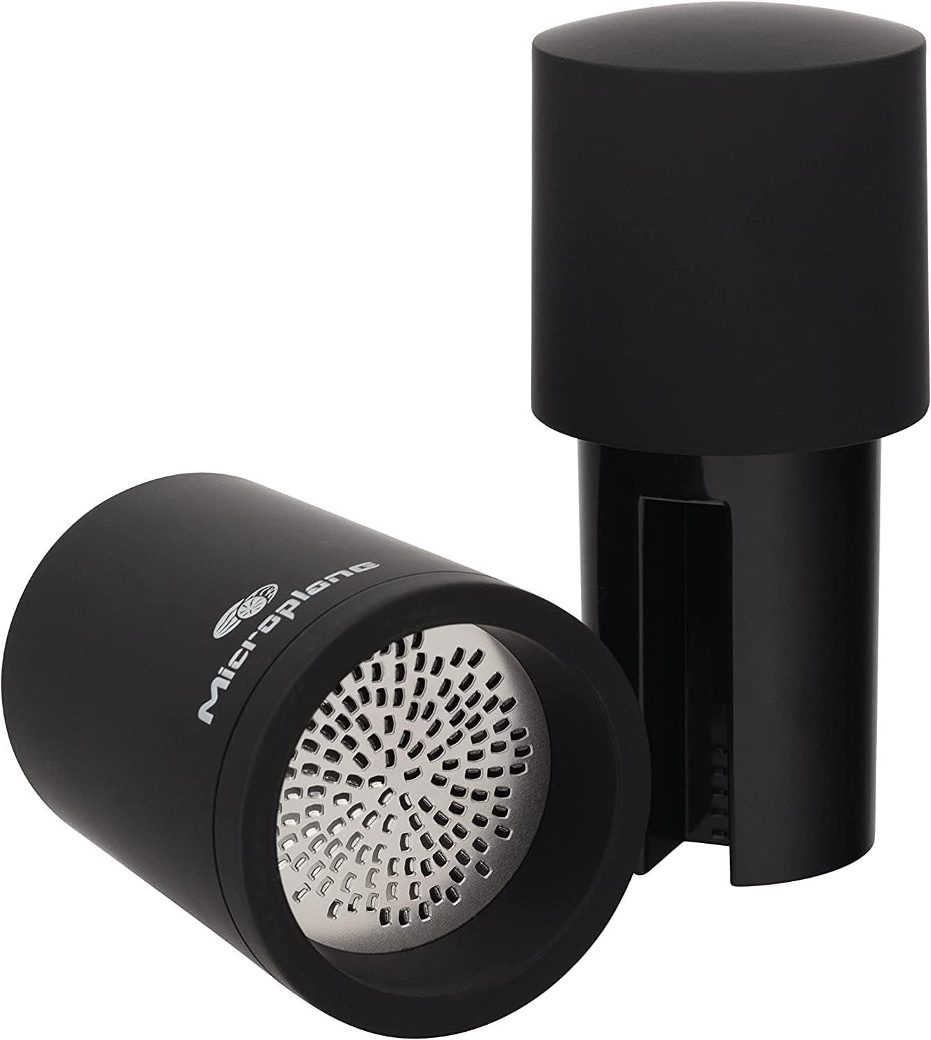 Moulin à épices Microplane noir pour noix de muscade, cannelle, fèves tonka, poivre long et autres épices sèches Broyage et broyeurs Naty Shop
