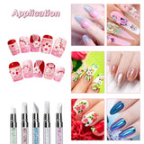Qufiiry 5 pièces pinces à ongles en silicone, pinces à ongles en gel, ensemble de pinces à modeler en silicone, double coup de pinceau bricolage atelier de manucure
