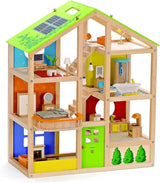 Hape E3401 Four Seasons House, Meublé et E3500 - Famille de poupées, peau claire