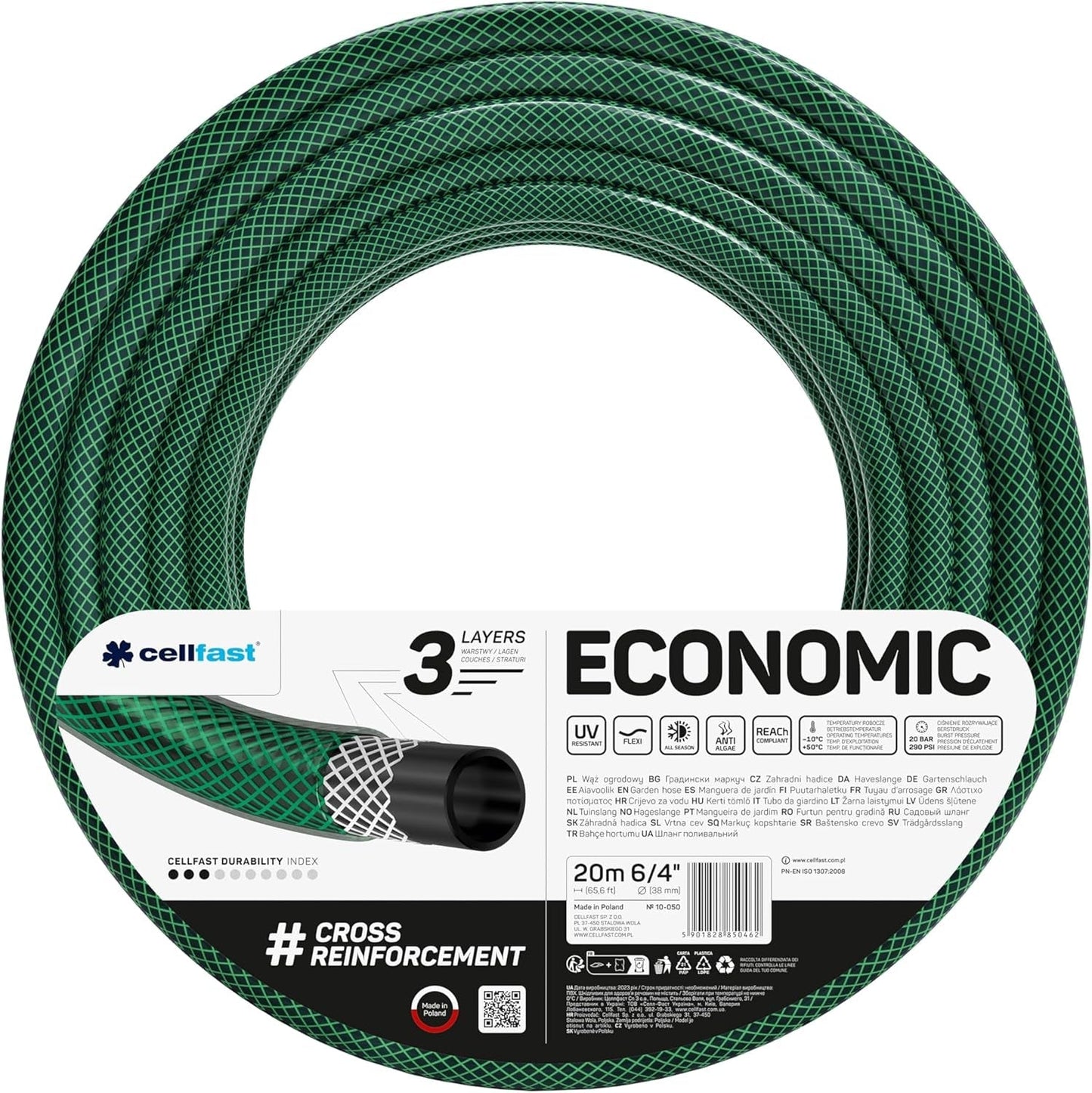 Tuyau d'arrosage Cellfast ÉCONOMIQUE 20m, 5/8", 10-010