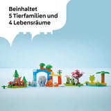 LEGO DUPLO Town Wild Animal Families 3 en 1, jouet éducatif pour tout-petits avec tortues, tigres, éléphants, cerfs, pandas, ensemble pour enfants d'âge préscolaire à partir de 2 ans, jouet de construction avec figurines d'animaux 10446 Jeux de construction Beuche den LEGO-Store