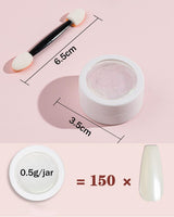 Wahrshei 6 Chrome Nail Powder, Chrome Pulver Nägel Mit Spiegeleffekt, Laser Chrome Puder, Poudre effet nacré pour ongles en beignet glacés