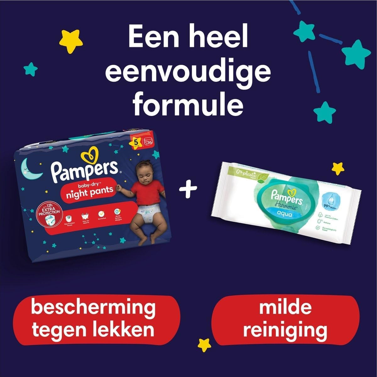 Pampers - Nuisettes antidérapantes pour bébé - Taille 6 - Petit paquet - 30 pièces - 15+ kg