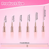 6 pièces Liner Nailart Pinsel Nageldesign Pinsel Set Dünn Acryl Nagelpunkt-Zeichenwerkzeug Nägel Dünne Nagelpinsel Set pour Lange Linien, Dünne Détails, Fines Zichnen 5/7/9/11/15/25 Mm (Rose)