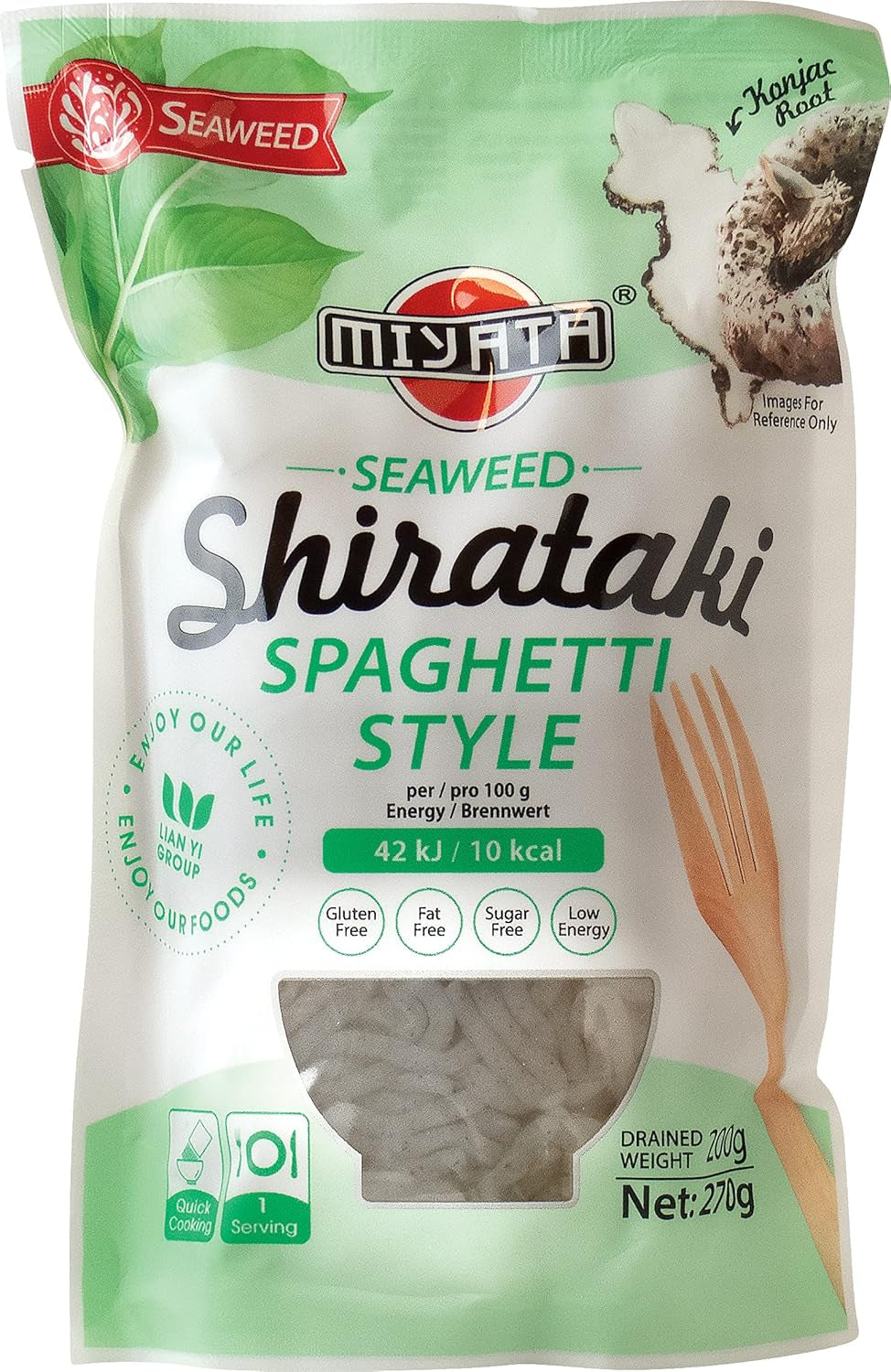 Miyata Shirataki Udon Nouilles Farine de Konjac Paquet de 6 (6 x 270g)