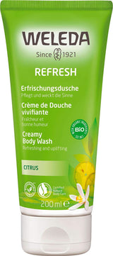 WELEDA Gel Douche Rafraîchissant Bio Vegan, gel douche unisexe, saveur citron/orange, 200 ml Naty Shop Default Title